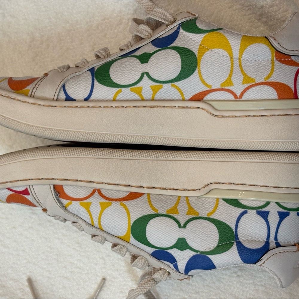 💖🌈 Rare Rainbow Coach Sneakers 🌈💖 - Picture 2 of 8